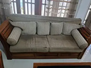 Solid Teak 3+2+1 Sofa Set with Coffee Table