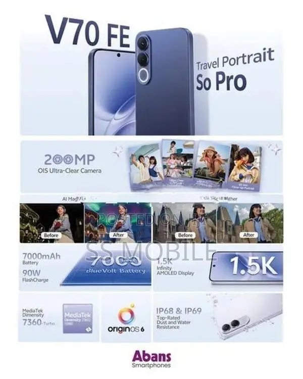 Vivo V70 FE 12GB 256GB (Brand New)