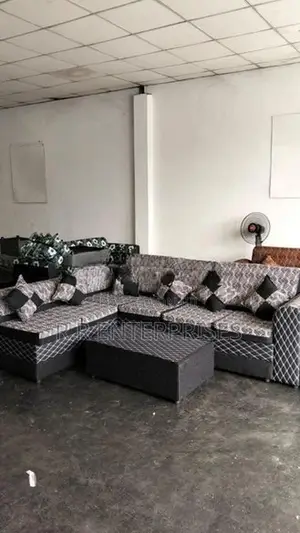 New L Sofa Set with Stool Pillow