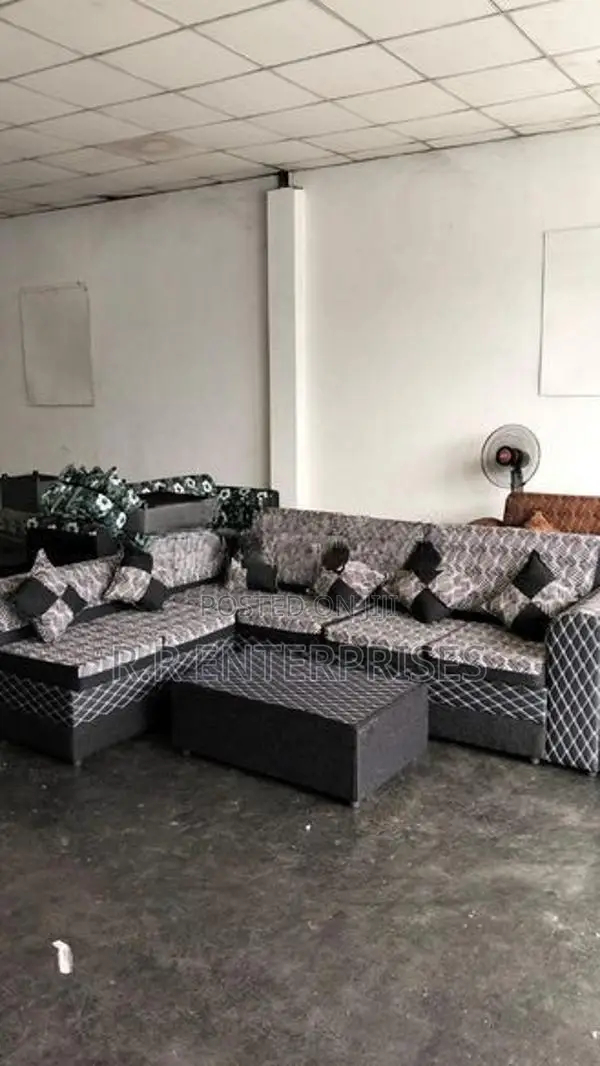 New L Sofa Set with Stool Pillow