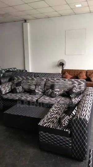 New L Sofa Set with Stool Pillow