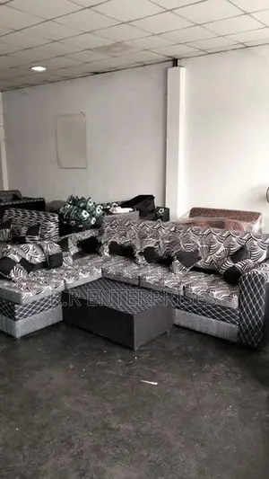 New L Sofa Set with Stool Pillow
