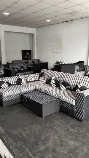 New L Sofa Set with Stool Pillow