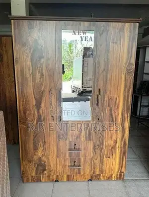 New 3 Door Melamine Wardrobes with Mirror