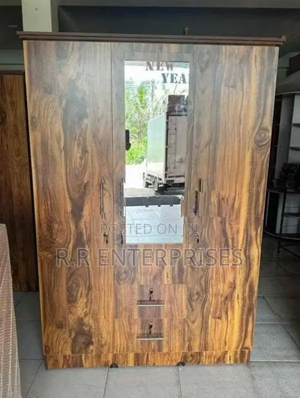 New 3 Door Melamine Wardrobes with Mirror