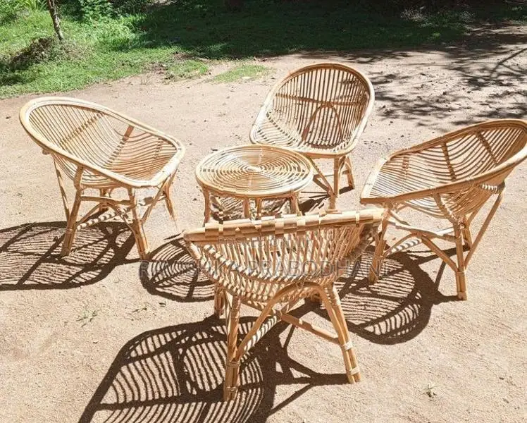 5 Piece Cane Table Set