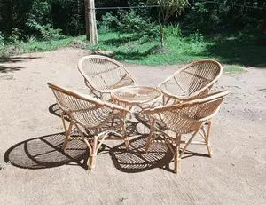 5 Piece Cane Table Set
