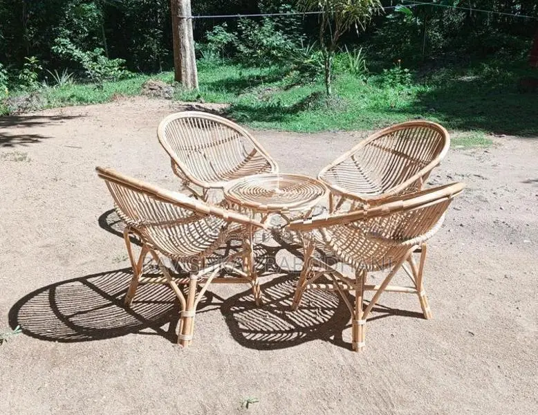 5 Piece Cane Table Set