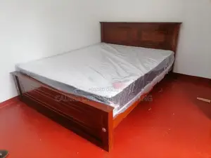New Teak Box Bed with Spring Mattress Queen Size