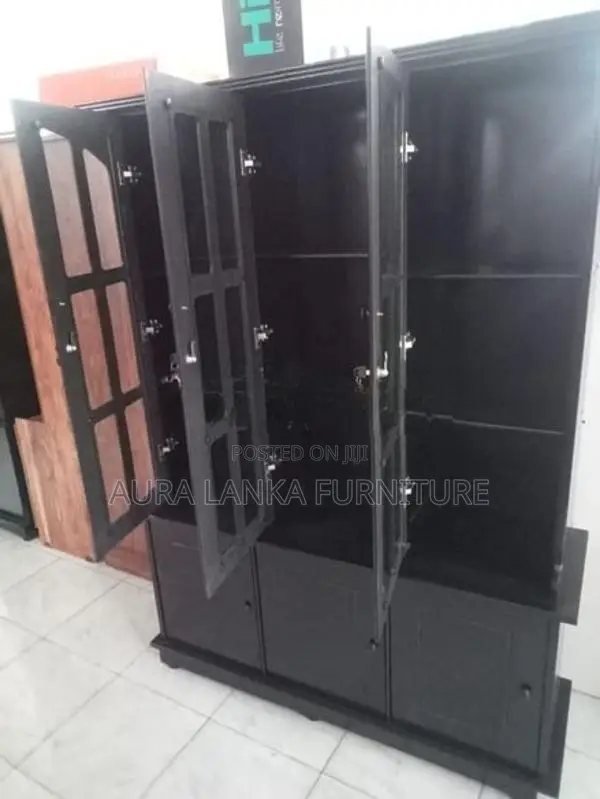 Melamine black 3door OC cupboard