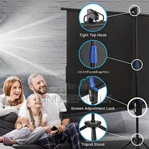 🎥 7×5 Feet Brilliant White Tripod Screen – Home | Office Classroom