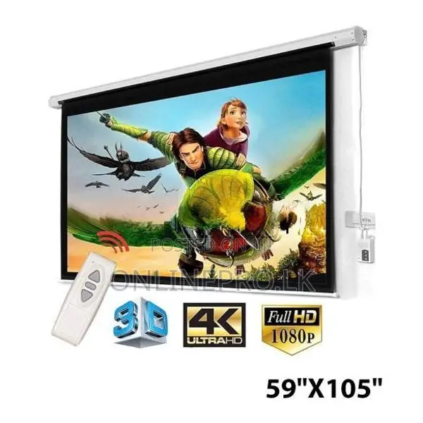 🎥 7×5 Feet Full Auto Projector Screen – Great for Classroom & Training
