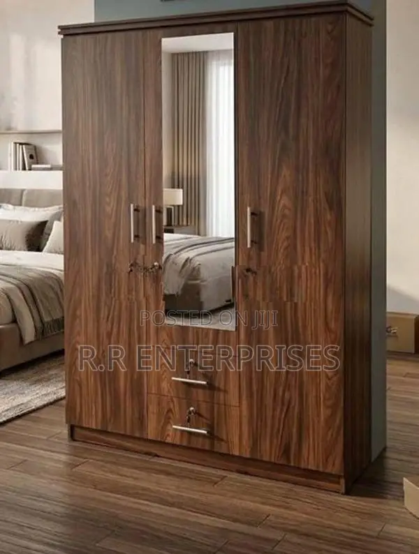 New 3 Door Melamine Wardrobes with Mirror