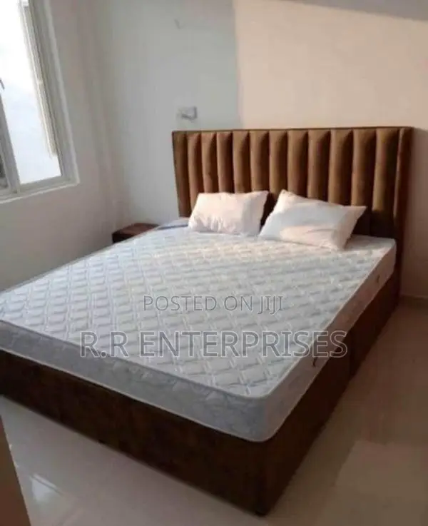 New 6*5 ft Cushion Divan Bed with Spring Mattresses