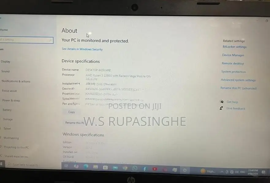 Amd Ryzen 3 2200u With Radeon Vega Mobile Gfx 2.50 G HZ