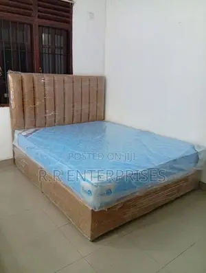 New 6*5 ft Cushion Divan Bed And Spring Mattresses .