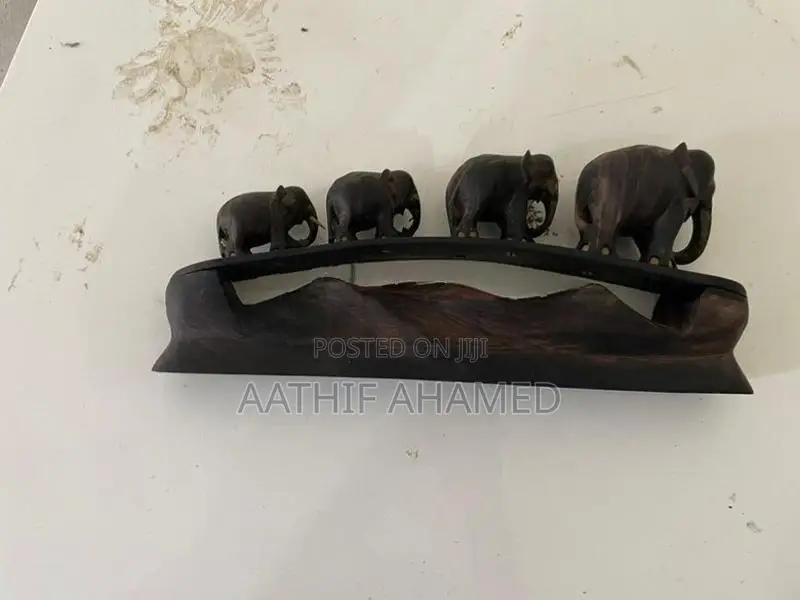 Ebony Elephant Statue