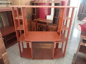 Melamine TV Stand with Setup Cupboard 32-1"