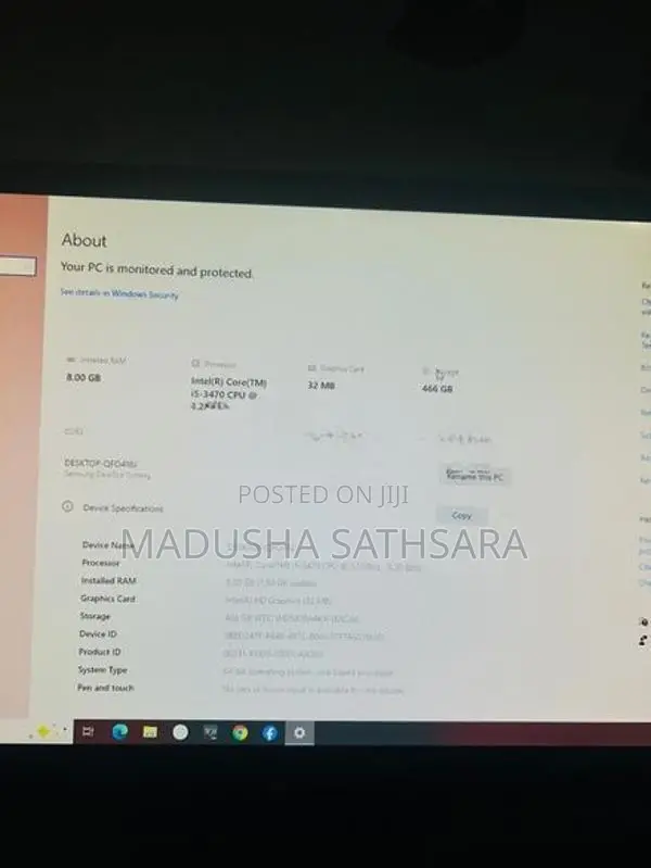 I3 3rd Gen Pc with Dual Monitors
