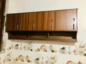New 4 Door 5 ft wall Top Melamine pantry Cupboard .