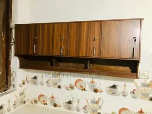 New 4 Door 5 ft wall Top Melamine pantry Cupboard .