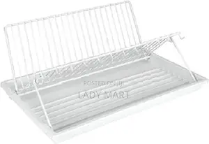 Foldable Dish Drying Rack X-Shape 2 Tier Drainer