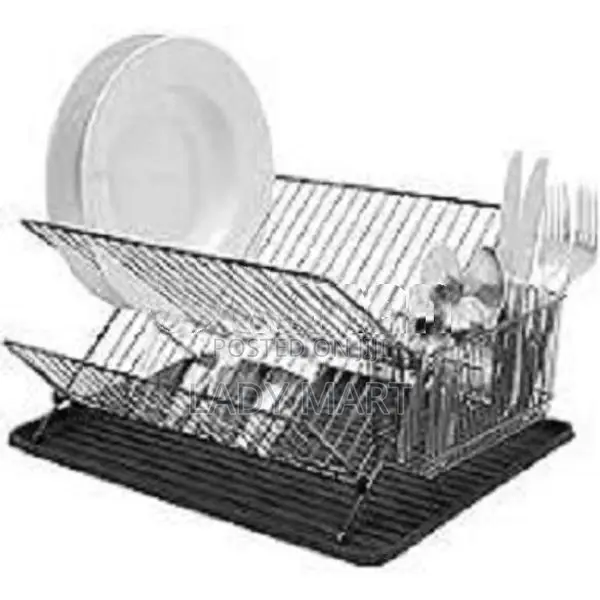 Foldable Dish Drying Rack X-Shape 2 Tier Drainer