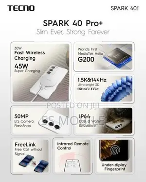 Tecno Spark 40 Pro Plus 8/256GB (Brand New)