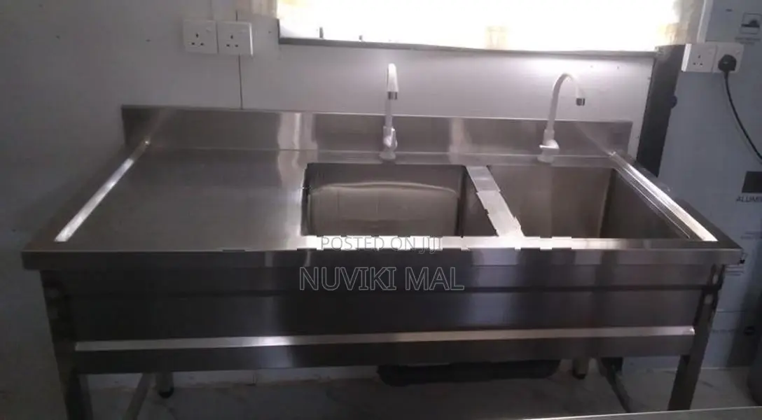 Industrial Double Bowl Sink 1500 x 700 850 HMM