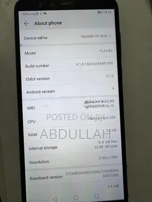 Huawei Y9 2019 (Used)