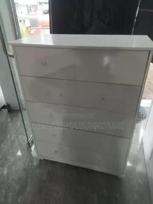 Melamine White Drawer Cupboard Xl