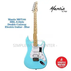 Mantic MST100 HBL S-Style Double Cutaway Electric Guitar