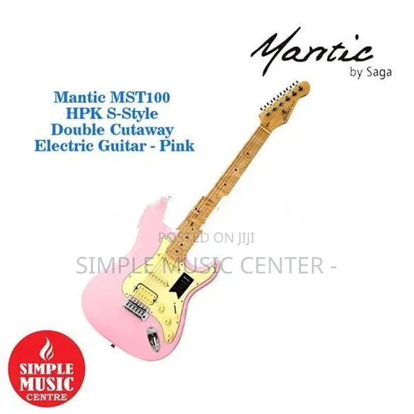 Mantic MST100 HPK S-Style Double Cutaway Electric Guitar
