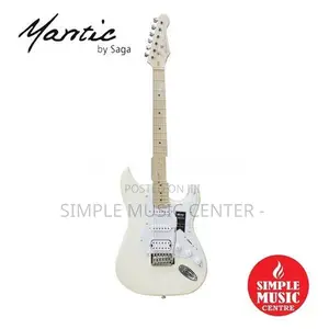 Mantic MST100 HWH S-Style Double Cutaway Electric Guitar