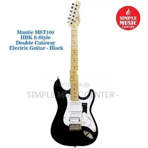 Mantic MST100 HBK S-Style Double Cutaway Electric Guitar