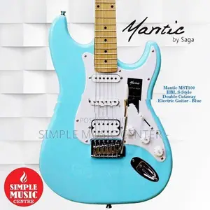 Mantic MST100 HBL S-Style Double Cutaway Electric Guitar