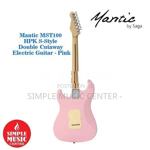 Mantic MST100 HPK S-Style Double Cutaway Electric Guitar
