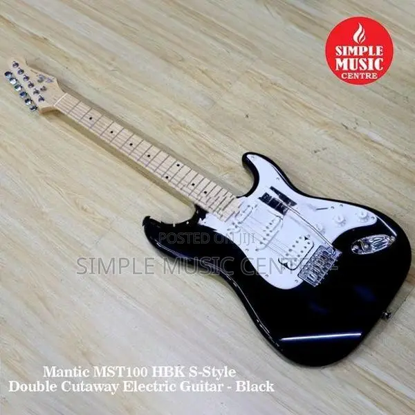Mantic MST100 HBK S-Style Double Cutaway Electric Guitar
