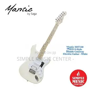 Mantic MST100 HWH S-Style Double Cutaway Electric Guitar