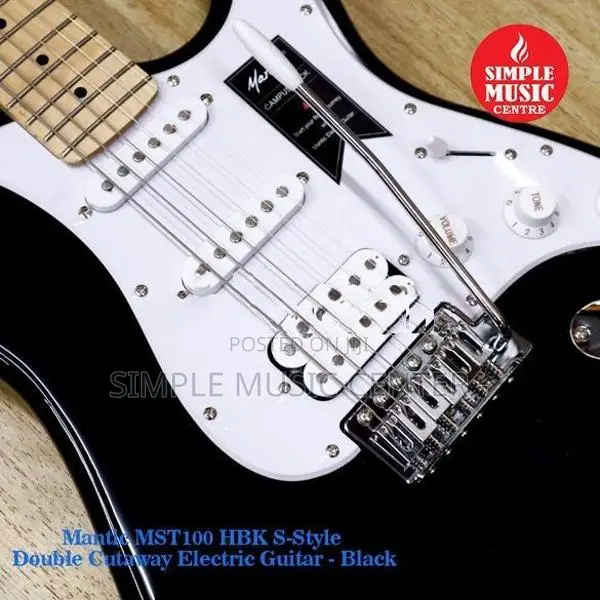 Mantic MST100 HBK S-Style Double Cutaway Electric Guitar