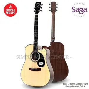 Saga SF-600CE 41'' Dreadnought Cutaway Electro Acoustic Guitar