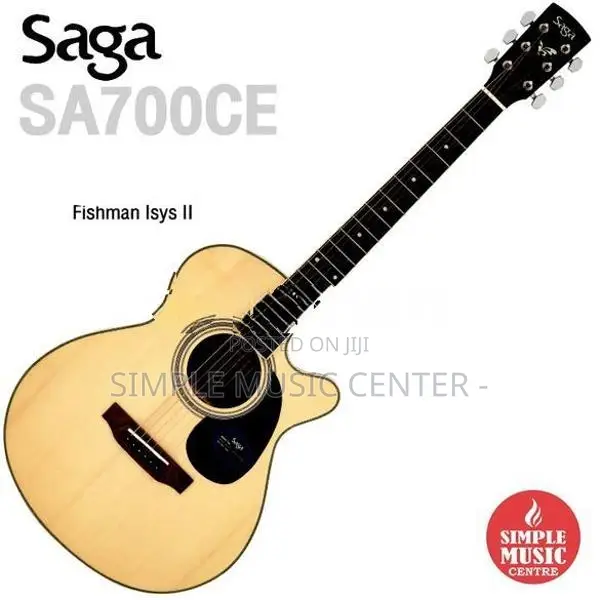 Saga SA700CE | Grand Auditorium CW Acoustic-Electric Guitar.
