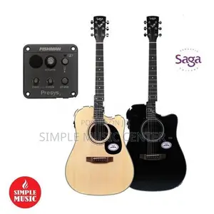 Saga SF-600CE 41'' Dreadnought Cutaway Electro Acoustic Guitar