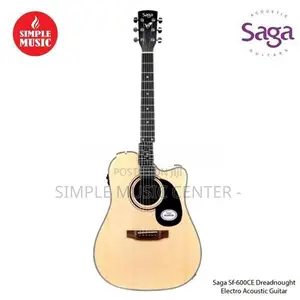 Saga SF-600CE 41'' Dreadnought Cutaway Electro Acoustic Guitar
