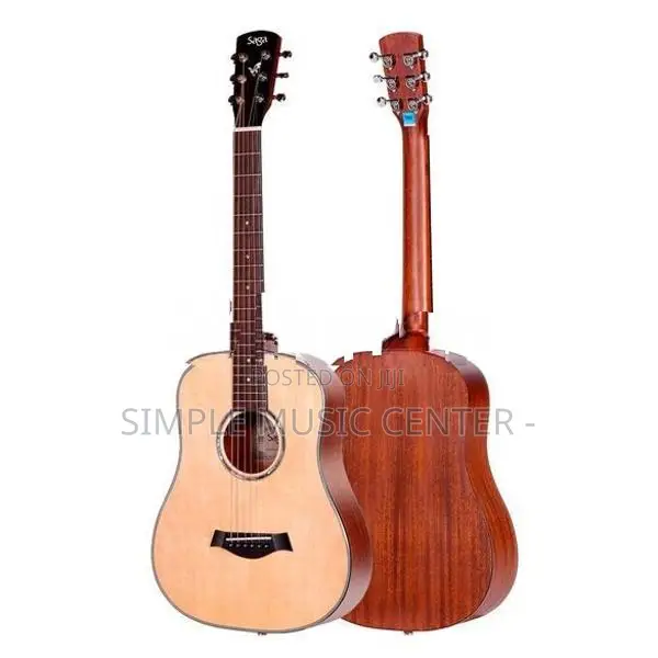 Saga Bt10 S Premium-Tier 34 Inch Solid Top Travel Guitar with Carry Ba