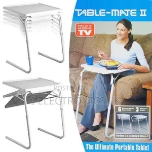 White Adjustable Portable Table-Mate II