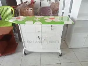 Melamine White Iron Cupboard
