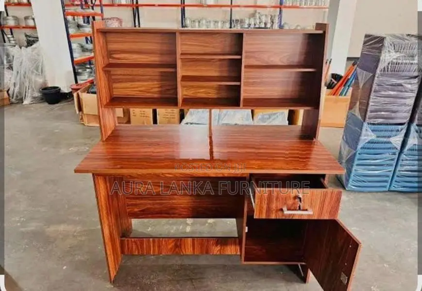 Melamine Rack Writing Table with Cupboard 005 4by 2