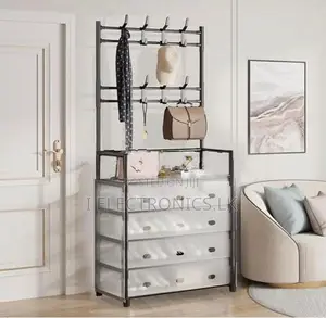 5 Layer Coat Rack And Shoe With Cover