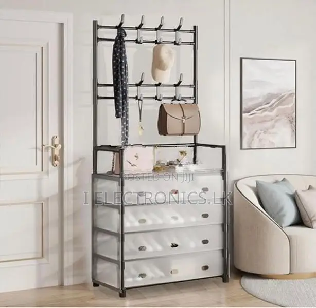 5 Layer Coat Rack And Shoe With Cover